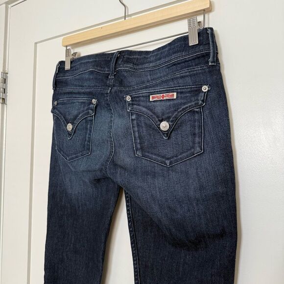 Hudson Jeans Womens Sz 27 Blue Collin Flap Skinny Ankle Raw Hem Low Rise Denim - Picture 5 of 14